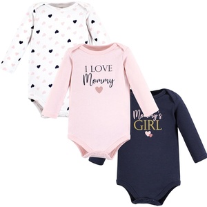 image:imageHudson Baby Basics Infant Girls Essential Long Sleeve Bodysuits 3PackSweetheart Blossom