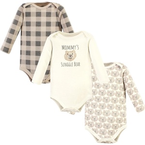 image:imageHudson Baby Basics Unisex Baby Essential Long Sleeve Bodysuits 3PackCuddle Cub