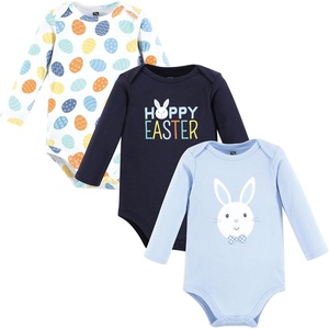 image:imageHudson Baby Basics Unisex Baby Essential Long Sleeve Bodysuits 3PackEaster Morning
