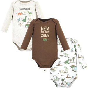 image:imageHudson Baby Basics Unisex Baby Essential Long Sleeve Bodysuits 3PackJurassic Journey