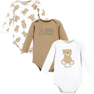 image:imageHudson Baby Basics Unisex Baby Essential Long Sleeve Bodysuits 3PackSweet Bear Friends