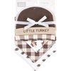 image:imageHudson Baby Unisex Baby Cotton Bib and Headband SetBoy Turkey