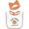 image:imageHudson Baby Unisex Baby Cotton Bib and Headband SetCutest Pumpkin