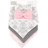 image:imageHudson Baby Unisex Baby Cotton Bib and Headband SetDamask