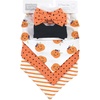 image:imageHudson Baby Unisex Baby Cotton Bib and Headband SetGirl Pumpkin