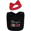 image:imageHudson Baby Unisex Baby Cotton Bib and Headband SetMerry and Bright
