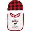 image:imageHudson Baby Unisex Baby Cotton Bib and Headband SetMoose Wonderful Time
