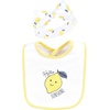 image:imageHudson Baby Unisex Baby Cotton Bib and Headband SetNavy Lemon