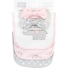 image:imageHudson Baby Unisex Baby Cotton Bib and Headband SetPink Gray Elephant