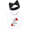 image:imageHudson Baby Unisex Baby Cotton Bib and Headband SetPoppy Daisy