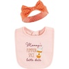 image:imageHudson Baby Unisex Baby Cotton Bib and Headband SetPumpkin Spice Date