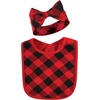 image:imageHudson Baby Unisex Baby Cotton Bib and Headband SetRed Truck Bows