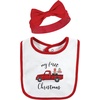 image:imageHudson Baby Unisex Baby Cotton Bib and Headband SetRed Truck Bows