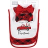 image:imageHudson Baby Unisex Baby Cotton Bib and Headband SetRed Truck Bows