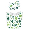 image:imageHudson Baby Unisex Baby Cotton Bib and Headband SetSt Patricks Rainbow