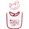 image:imageHudson Baby Unisex Baby Cotton Bib and Headband SetValentine Sweetheart