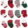 image:imageHudson Baby Basics Unisex Baby Cozy Terry Baby Sock 12PackFestive Countdown