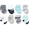 image:imageHudson Baby Basics Unisex Baby Cozy Terry Socks 8PackWhale Pod Green