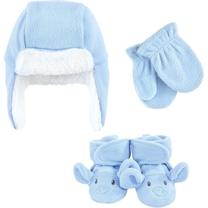 image:imageHudson Baby Baby Hudson Baby Unisex Baby Trapper Hat Mitten and Bootie SetBlue Elephant