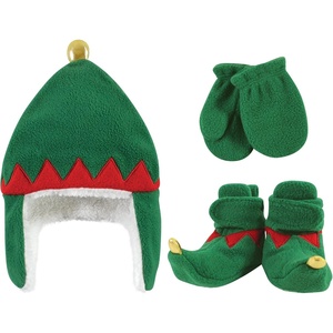 image:imageHudson Baby Baby Hudson Baby Unisex Baby Trapper Hat Mitten and Bootie SetGreen Elf