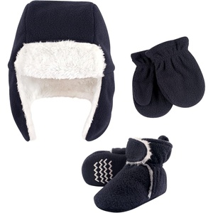 image:imageHudson Baby Baby Hudson Baby Unisex Baby Trapper Hat Mitten and Bootie SetNavy