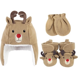 image:imageHudson Baby Baby Hudson Baby Unisex Baby Trapper Hat Mitten and Bootie SetReindeer