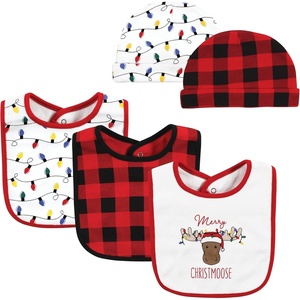 image:imageHudson Baby Unisex Baby Cotton Bib and Headband SetChristmoose