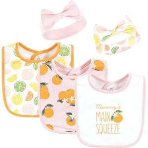 image:imageHudson Baby Unisex Baby Cotton Bib and Headband SetCitrus Orange