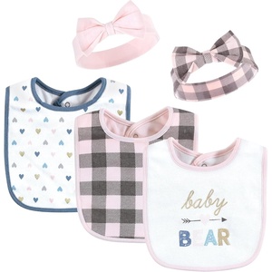 image:imageHudson Baby Unisex Baby Cotton Bib and Headband SetGirl Baby Bear