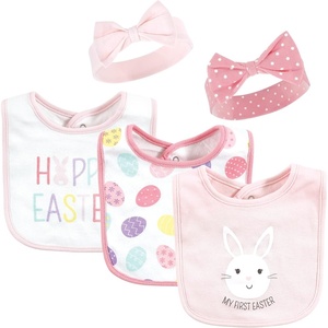 image:imageHudson Baby Unisex Baby Cotton Bib and Headband SetHappy Easter