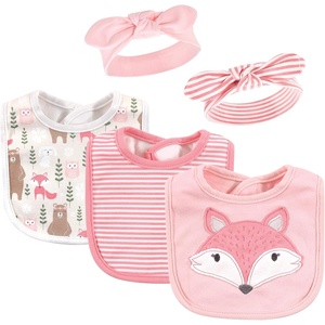 image:imageHudson Baby Unisex Baby Cotton Bib and Headband SetMiss Fox