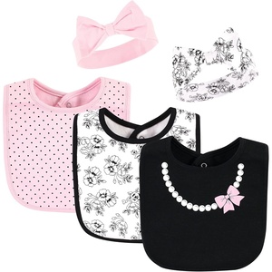 image:imageHudson Baby Unisex Baby Cotton Bib and Headband SetToile