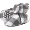 image:imageHudson Baby Baby Animal Fleece Booties 2packCharcoal Gray White Plaid