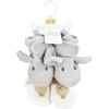 image:imageHudson Baby Baby Animal Fleece Booties 2packGray Elephant Giraffe