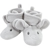 image:imageHudson Baby Baby Animal Fleece Booties 2packGray Elephant Giraffe