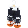 image:imageHudson Baby Baby Animal Fleece Booties 2packNavy Owl Fox