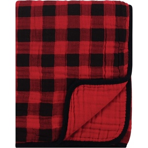 image:imageHudson Baby Unisex Baby Muslin Tranquility Quilt Blanket Modern Neutral Safari One SizeBuffalo Plaid