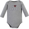 image:imageHudson Baby Unisex Baby Cotton Bodysuit and Pant Set Bonita Long Sleeve 1218 MonthsBoy Daddy Long Sleeve