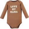 image:imageHudson Baby Unisex Baby Cotton Bodysuit and Pant Set Bonita Long Sleeve 1218 MonthsBrown Navy Mamas Boy Longsleeve