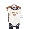 image:imageHudson Baby Unisex Baby Cotton Bodysuit and Pant Set Bonita Long Sleeve 1218 MonthsBrown Navy Mamas Boy Shortsleeve