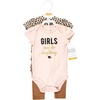 image:imageHudson Baby Unisex Baby Cotton Bodysuit and Pant Set Bonita Long Sleeve 1218 MonthsCinnamon Hearts Short Sleeve