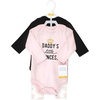 image:imageHudson Baby Unisex Baby Cotton Bodysuit and Pant Set Bonita Long Sleeve 1218 MonthsDaddys Little Princess Long Sleeve