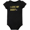 image:imageHudson Baby Unisex Baby Cotton Bodysuit and Pant Set Bonita Long Sleeve 1218 MonthsDaddys Little Princess Short Sleeve