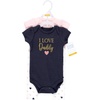 image:imageHudson Baby Unisex Baby Cotton Bodysuit and Pant Set Bonita Long Sleeve 1218 MonthsGirl Daddy Pink Navy