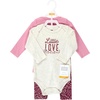 image:imageHudson Baby Unisex Baby Cotton Bodysuit and Pant Set Bonita Long Sleeve 1218 MonthsLittle Love Flowers Long Sleeve