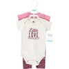 image:imageHudson Baby Unisex Baby Cotton Bodysuit and Pant Set Bonita Long Sleeve 1218 MonthsLittle Love Flowers Short Sleeve