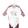 image:imageHudson Baby Unisex Baby Cotton Bodysuit and Pant Set Bonita Long Sleeve 1218 MonthsPlum Wildflower Long Sleeve