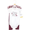 image:imageHudson Baby Unisex Baby Cotton Bodysuit and Pant Set Bonita Long Sleeve 1218 MonthsPlum Wildflower Short Sleeve