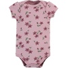image:imageHudson Baby Unisex Baby Cotton Bodysuit and Pant Set Bonita Long Sleeve 1218 MonthsPlum Wildflower Short Sleeve