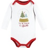 image:imageHudson Baby Unisex Baby Cotton Bodysuit and Pant Set Bonita Long Sleeve 1218 MonthsRed Sparkle Trees